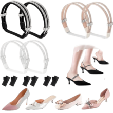 3 Pairs Women's Shoelaces, Suitable For Loose Shoes And High Heels, Adjustable Rhinestone Shoelaces Compatible With High Heels And Sandals, Available In Black, White And Champagne