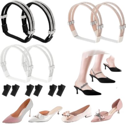 3 Pairs Women's Shoelaces, Suitable For Loose Shoes And High Heels, Adjustable Rhinestone Shoelaces Compatible With High Heels And Sandals, Available In Black, White And Champagne