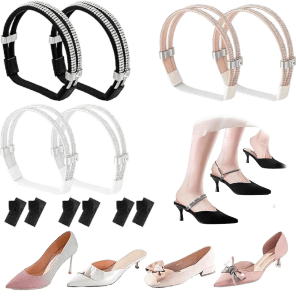 3 Pairs Women's Shoelaces, Suitable For Loose Shoes And High Heels, Adjustable Rhinestone Shoelaces Compatible With High Heels And Sandals, Available In Black, White And Champagne