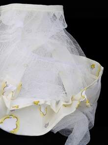 1件装可折叠全覆盖儿童蚊帐，透气涤纶床罩，轻便设计，便携式防蚊虫，适用于婴儿床旅行