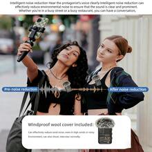 KS08 Wireless Microphone, 600mAh Battery Capacity, Compatible With Smartphones, PCs, Tablets | Essential For Podcasting Studio, Ideal For Live Streaming, Gaming And Recording, Smart Noise Cancellation Display Microphone