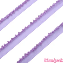 85厘米/包 手工串珠蕾丝花边丝带 - 优雅精致，非常适合DIY服装、领子和裙子装饰、包包、帽子装饰配件、婚礼和节日装饰、工艺品丝带、装饰饰边