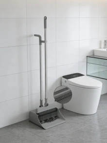 [Delivery Within 2-7 Days In The United States]3-In-1 Broom And Dustpan Set, Soft Bristle For Sweeping Indoor And Push Broom Outdoor With Dust Pan, Adjustable Long Handle Broom And Dustpan Set,180 Degree Rotatable Broom Dustpan Combo Long Handle For Home Floor Cleaning, Cleaning Supplies-Grey.Broom And Dustpan Set With Push Broome. 3 In 1 Broom Set Solves Both Indoor And Outdoor Cleaning.Self-Cleaning Dustpan Teeth, Built-In Comb Teeth Make It Easy To Clean Tangled Debris And Bristles From Your Broom To Free Your Hands.The Upright Broom And Dustpan Set's Latch Design Allows You To Hang The Broom And Dustpan Set Together On The Wall Or Place Them In A Crevice In Your Furniture.Applicableto Indoor And Outdoor, You Can Use The Heavy Duty Push Brooms For Sweeping Patio,Shop, Garage, Yard, Garden, Deck, Concrete As A Industrial Broom Or Household Broom And Use The Sweeping Broom For Indoor. - 彩色 - 查看 7