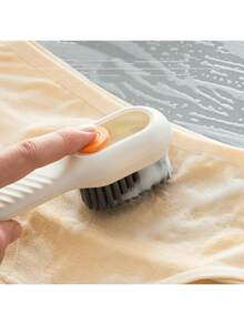 1pc Liquid Detergent Shoe Brush, Multi-Functional Soft Bristle Brush Not Damaging Shoes, Suitable For Sneakers, Hats, Clothes (With Dispenser, Sink) - Multicolor - View 4