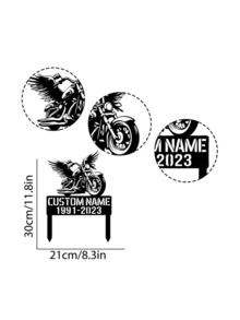 A Custom Outdoor Decorative Garden Stakes For Motorcycle Rider,Personalized Waterproof Metal Decor For Motorcycle Lovers And Motorcycle Owners, Gifts For Friends. - Black - View 11
