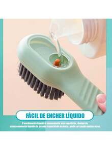 1pc Liquid Detergent Shoe Brush, Multi-Functional Soft Bristle Brush Not Damaging Shoes, Suitable For Sneakers, Hats, Clothes (With Dispenser, Sink) - Multicolor - View 10