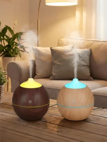 1pc Faux Wood Grain Humidifier, 200ml/USB Creative Minimalist Home/Bedroom/Bathroom Air Freshener, Air Purifier, Essential Oil Diffuser Mist Sprayer