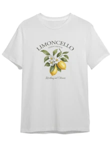 White Short-Sleeved T-Shirt With A Refreshing Lemon Design And A Comfortable Regular Fit. - 白色的 - 查看 2