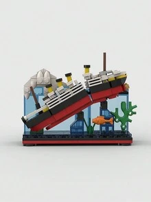 247 peças/152 peças Conjunto de Blocos de Construção Titan, Blocos de Montagem de Partículas Pequenas, Decoração de Cabine - Multicolorido - Visão 11
