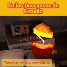 Linda luz nocturna LED de escritorio con forma de papas fritas para el hogar - Rojo - Ver 6