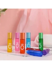 2支5毫升可重复灌装滚珠瓶，精华液、酒精、香水样品瓶，颜色随机，礼品装