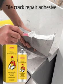 瓷砖裂缝修补胶 - 可修补瓷砖、釉面、大理石孔洞、陶瓷裂缝。新旧版本随机发货。