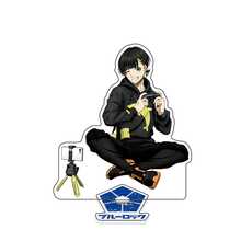 1 pieza Llavero de anime Bluelock, llavero acrílico de música Isagi, llavero de anime Nagi, correa para móvil Bachira, llavero de coche, dije de mochila escolar Chigiri, accesorio lindo para bolso, accesorios de coche, letra de 15 cm