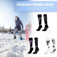3 pares de calcetines de esquí unisex cálidos, adecuados para calcetines de compresión para pantorrilla de hombre, calcetines de esquí, calcetines de invierno hasta la rodilla, calcetines de compresión hasta la rodilla, calcetines para pantorrilla, que proporcionan un soporte óptimo para esquiar, correr, viajar, deportes y senderismo - Multicolor - Ver 4