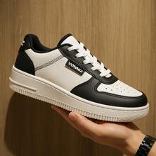 Women's Casual Sneakers - Versatile - Guaranteed Comfort For All Occasions - Sizes 34 To 43 - Casual, Elegant, Lace-Up, Outdoor, Party - 白色/黑色 - 查看 5