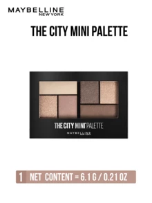 Maybelline THE CITY MINI PALETTE (LAZY MOMENT) 6.1G/0.21OZ, Versatile Shades For Sparkling Eyes, Richly Pigmented And Doesn't Fallout, Classic Colors With Semi-Matte With Subtle Shimmer, Diamond Shimmer Mousse Texture, Smooth Matte, Must-Have For Makeup Beginners, Easy Application Steps, For Beginners, Students, Office Workers, Daily Commute, Outings, Gatherings, Sunset Makeup Look, Ideal Gift For Friends Girlfriends - 慵懶時刻 - 查看 5