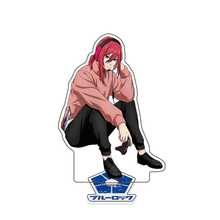 1 pieza Llavero de anime Bluelock, llavero acrílico de música Isagi, llavero de anime Nagi, correa para móvil Bachira, llavero de coche, dije de mochila escolar Chigiri, accesorio lindo para bolso, accesorios de coche, letra de 15 cm