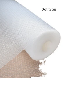 1卷防滑架垫，防水冰箱垫，可裁剪橱柜抽屉垫，无粘性冰箱垫，防油，可水洗抽屉垫，适用于厨房、橱柜、学校浴室、办公室、书房、旅行、母亲节装饰 - 透明色 - 查看 9