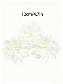 1/5/12pcs 5-Inch Artificial Gerbera Daisy, Fake Chrysanthemum, Faux Plants, Suitable For Wedding Bouquets, Home Decor, Party Centerpieces, Outdoor, Living Room, Bedroom, Office Desk, Dining Table, Garden Patio, DIY Floral Wall Backdrop - Milky White - View 5