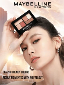 Maybelline THE CITY MINI PALETTE (LAZY MOMENT) 6.1G/0.21OZ, Versatile Shades For Sparkling Eyes, Richly Pigmented And Doesn't Fallout, Classic Colors With Semi-Matte With Subtle Shimmer, Diamond Shimmer Mousse Texture, Smooth Matte, Must-Have For Makeup Beginners, Easy Application Steps, For Beginners, Students, Office Workers, Daily Commute, Outings, Gatherings, Sunset Makeup Look, Ideal Gift For Friends Girlfriends - 慵懶時刻 - 查看 6