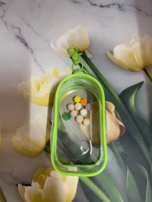 1pc Transparent Display Bag, Size 11.5cm/4.53in, Suitable For 4.0 Size Dolls, Single Packaging. This Square Blind Box Hanging Bag Has Multi-Functional Waterproof And Dustproof Features, Very Suitable For Storing Dolls And Small Accessories. It Is An Ideal Choice For Carrying Dolls, And Also Suitable As A Birthday, Christmas Or Party Gift. - Multicolor - View 12
