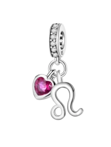 1pc 925 Sterling Silver Heart-Shaped Zodiac Bead Pendant, Suitable For DIY Jewelry Making And Daily Outfit Decoration, Gift For Women (Aquarius) - Zodiac Pendant Beads - View 14