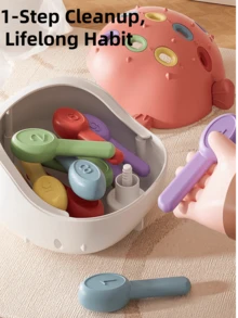 Montessori Hedgehog Puffer Fish Stacking Toy, Fine Motor Skills Development Toy For Toddlers 9-18 Months, 1-3 Years Old Boys Girls, Educational Gift For Christmas, Halloween, Easter, New Year, Birthday - Pufferfish - View 4