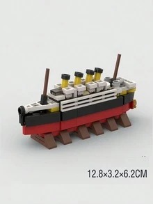 247 peças/152 peças Conjunto de Blocos de Construção Titan, Blocos de Montagem de Partículas Pequenas, Decoração de Cabine - Multicolorido - Visão 6