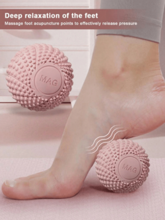 2 piezas Bolas de masaje de 7 cm de material TPE, bolas de masaje magnético para relajación muscular y vértebras cervicales, adecuadas para manos, pies, espalda, terapia de yoga