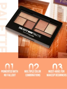 Maybelline 6.1g/0.21oz City Mini Eyeshadow Palette (Intoxicating Moment), High-Pigment Versatile Shades For Shimmery Eye Makeup, Long-Lasting Non-Powdery Formula With Classic Semi-Matte And Micro-Shimmer, Diamond-Like Radiant Mousse Texture, Smooth Matte Finish, Ideal For Beginners, Students, Office Workers, Daily Commute, Outings, Parties, Sunset Makeup Looks, A Great Gift For Friends Or Girlfriends. - Intoxicating Moments - View 8