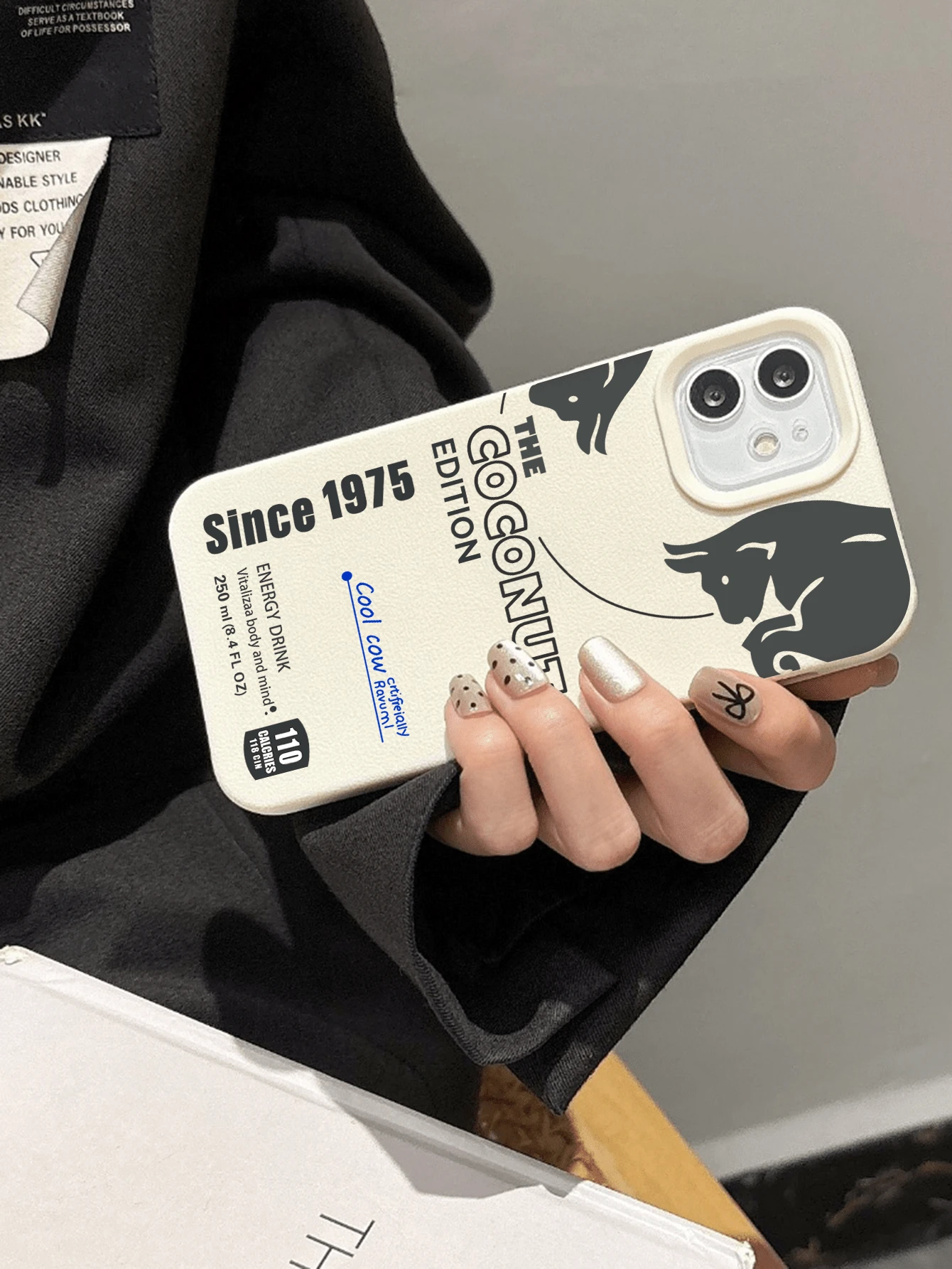 1975 Coconut Energy Drink Design Phone Case, Fashionable Shock-Proof Protective Cover, Compatible With IPhone 17/16/11/12/13/14/15/15 Pro/15 Plus/15 Pro Max/12 Pro/13 Pro/14 Pro/12 Pro Max/13 Pro Max/14 Pro Max/14 Plus/16 Pro/16 Plus/16 Pro Max - Beige - View 1