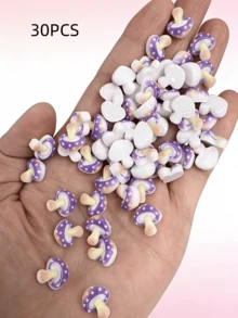 60/30片卡通蘑菇美甲装饰贴纸，彩色波点渐变DIY美甲贴纸，适合女性和女孩 - 彩色 - 查看 13