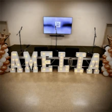 3ft Warm Yellow Lighted Letter Sign, Large Illuminated Marquee Letter Light, Suitable For Graduation, New Year, Christmas Decoration - Yellow - View 2