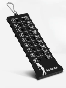 1pc Portable Golf Score Counter, Scorecard, 18-Hole Golf Swing And Putting Score Keeper, Golf Score Indicator, Golf Counter With Beaded Chain Hook, Golf Training, Practice, Competition Accessory, Gift For Golfer Friends - Multicolor - View 6