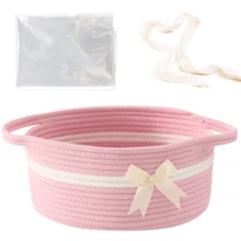 1 chiếc giỏ đan thủ công có nơ trang trí, thích hợp để trang trí và sắp xếp đồ dùng dịp Giáng sinh, có thể đựng nến, khăn giấy, khăn tắm, cây cảnh, quà tặng, v.v. Cũng có thể dùng làm giỏ quà Giáng sinh. - Nhiều màu - Xem 15