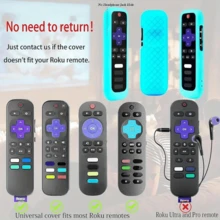 1pc Remote Control Dust Cover | Compatible With Hisense Roku TV Remote Controls, Made Of Scratch-Resistant And Dustproof Silicone, Available In Multiple Colors For A Versatile And Stylish Look, A Practical Back-To-School Accessory. - Màu xanh lam - Xem 5