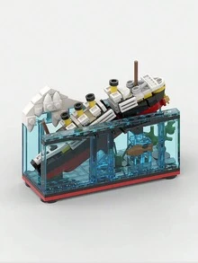 247 peças/152 peças Conjunto de Blocos de Construção Titan, Blocos de Montagem de Partículas Pequenas, Decoração de Cabine - Multicolorido - Visão 12