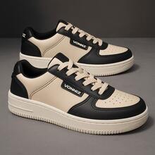 Women's Casual Sneakers - Versatile - Guaranteed Comfort For All Occasions - Sizes 34 To 43 - Casual, Elegant, Lace-Up, Outdoor, Party - 黑色/米色 - 查看 1