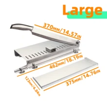Heavy Duty Stainless Steel Cutter, Manual Meat Slicer, Frozen Meat Cutting, Stainless Steel Beef/Chicken/Vegetable/Fruit/Herb/Paper Cutting Tool, Suitable For Home/Restaurant/Cafeteria/Hotel/Kitchen, Easy To Clean
