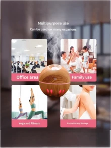 1pc Faux Wood Grain Humidifier, 200ml/USB Creative Minimalist Home/Bedroom/Bathroom Air Freshener, Air Purifier, Essential Oil Diffuser Mist Sprayer