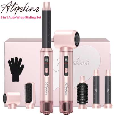 ATOPSKINS 2026 Upgraded 5-In-1 Multi-Function Hot Air Brush & Hair Dryer | Detachable Set + LED Display (Precise Temperature Control) | Fast Heating, Auto Curling | Perfect Christmas Gift For Travel And Daily Use