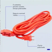 5-20m Orange Multi-Socket Extension Cable, Heavy-Duty - CHS20-20M - View 5