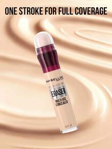 Maybelline ERASER MULTI-USE CONCEALER #100 BRIGHTENING SHADE 6ML/0.20FL.OZ, One Stroke Full Coverage & 12H Long-Lasting Hydration, Rotating Sponge Applicator No Tools Needed, Fine Lightweight Skindration, Rotating Sponge Applicator No Tools Needed, Fine Lightweight Skinx-Frikaling & Circles/Discoloration for Flawless Daily Makeup - 100 - 查看 7