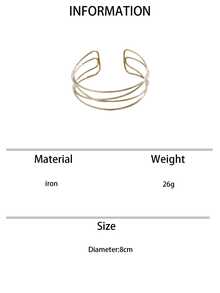 1pc Minimalist Metal-Style Twisted Multi-Layered Personalized Fashionable Women's Arm Cuff Body Jewelry - Cross Armband - View 12