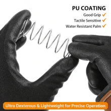 12 Pairs Anti-Static Work Gloves, Anti-Abrasion & Anti-Slip Gardening And Woodworking Protective Gloves,Garden Tools