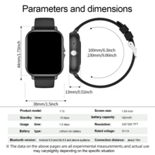 Reloj inteligente unisex con llamadas inalámbricas & alertas de mensajes, podómetro, seguimiento de calorías y distancia, modos multideporte, control de música, cámara remota, alarma, Body de PC & correa de silicona, batería de 180mAh, carga USB, reloj inteligente multifunción para smartphones, regalo de vacaciones - Multicolor - Ver 8
