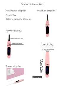 新款睫毛夹，电动睫毛夹带提拉功能，眉毛修剪器，USB充电二合一多功能加热睫毛夹 - 粉色 - 查看 7