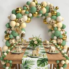 153pcs Jungle Themed Balloons, Vintage Party Balloons Decoration, Animal Print Balloons. Outdoor Festival Decor, Suitable For Christmas, Mother's Day, Graduation Ceremony, Graduation Gifts, Bachelor Party Favors, Bridesmaid Gifts, Father's Day Gifts, Halloween Decor & Gifts, Bridal Shower Favors, Wedding Guest Favors, Birthday Party Decor And Wedding Items