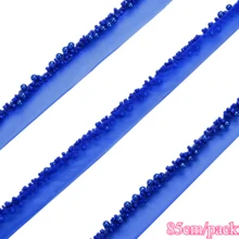 85厘米/包 手工串珠蕾丝花边丝带 - 优雅精致，非常适合DIY服装、领子和裙子装饰、包包、帽子装饰配件、婚礼和节日装饰、工艺品丝带、装饰饰边