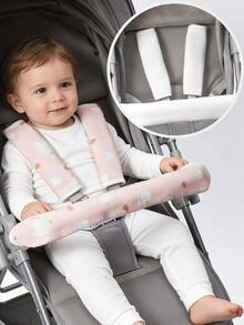 [Oeko-Tex] Fundas reversibles para el manillar del cochecito de bebé con diseño lindo e impreso, diseño reversible para todas las estaciones, suave y cómodo, con forro de felpa - Multicolor - Ver 3